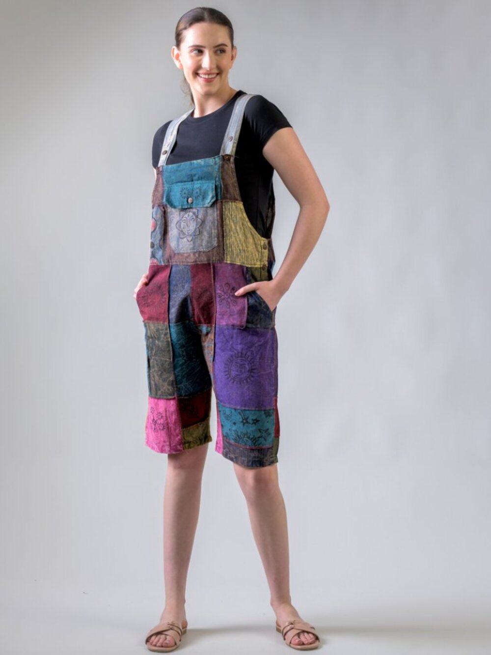 23.) Rhea Cotton Patch Short Jumper (Assorted)